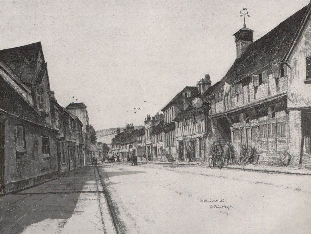 WEST WYCOMBE. View of the village, by W. Fairclough. Buckinghamshire 1947